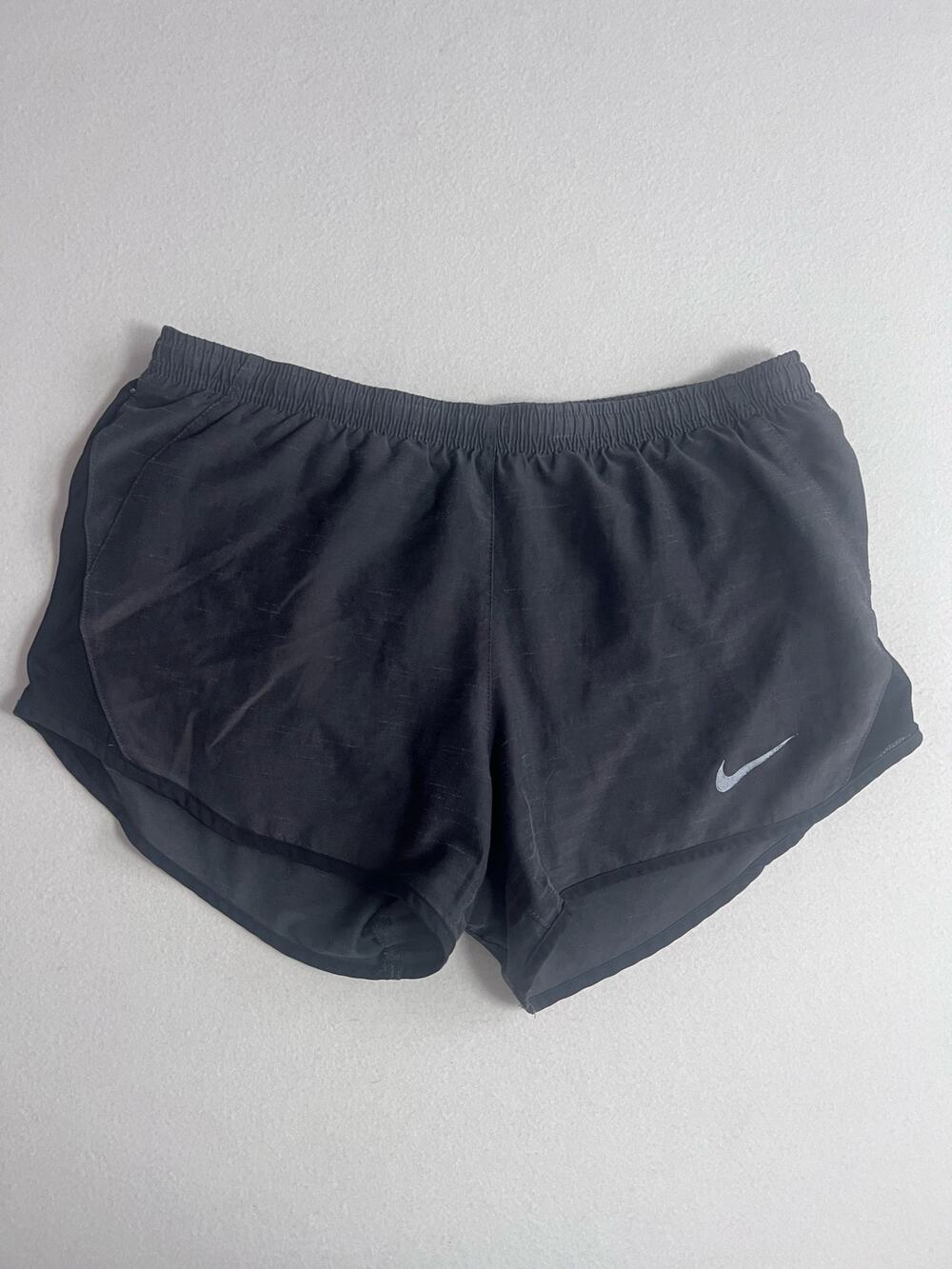 Nike Womens M Black Dri-FIT Running Shorts Swoosh Lined Athletic